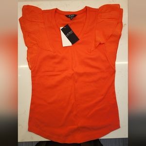 NWT Lauren Ralph Lauren Orange Top Size S